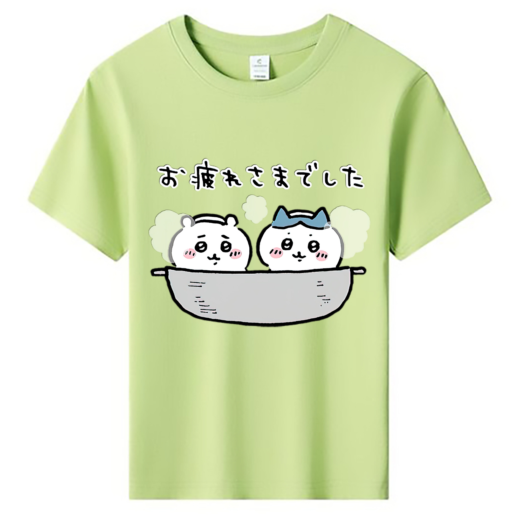 （画像用） ちいかわ ハチワレ Chii-kawa hachiware 綿100％キッズTシャツ（フロントプリント）